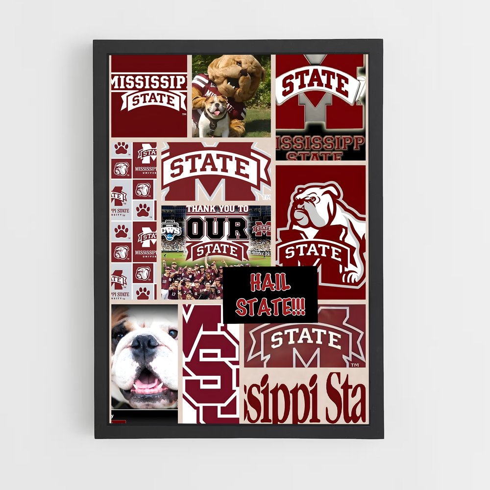 Poster Bulldog Spirit – affiche Baseball (vue 2)